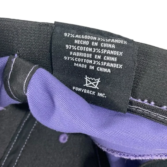 Ponyback Purple Stretch Fit Baseball Cap XS / Small Ponytail Hat - Picture 9 of 12